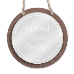 Wood & Acrylic Round Ornament with Upload Your Design design