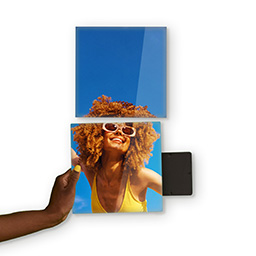 TilePix 8x8 Glass Frame - Set of 2 with Full Photo design