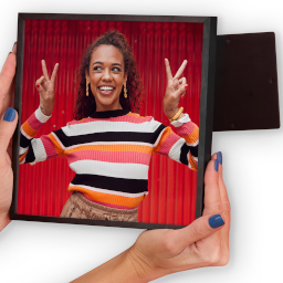 TilePix 8x8 Black Frame with Full Photo design