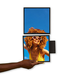 TilePix 8x8 Black Frame - Set of 2 with Full Photo design