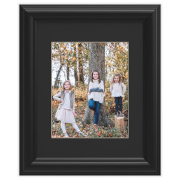 11x14 Traditional Black Framed Print With Black Mat with Full Photo design
