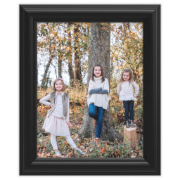 11x14 Traditional Black Framed Print Without Mat with Full Photo design