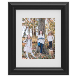 11x14 Traditional Black Framed Print With White Mat with Full Photo design