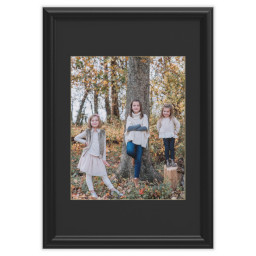 20x30 Traditional Black Framed Print With Black Mat with Full Photo design
