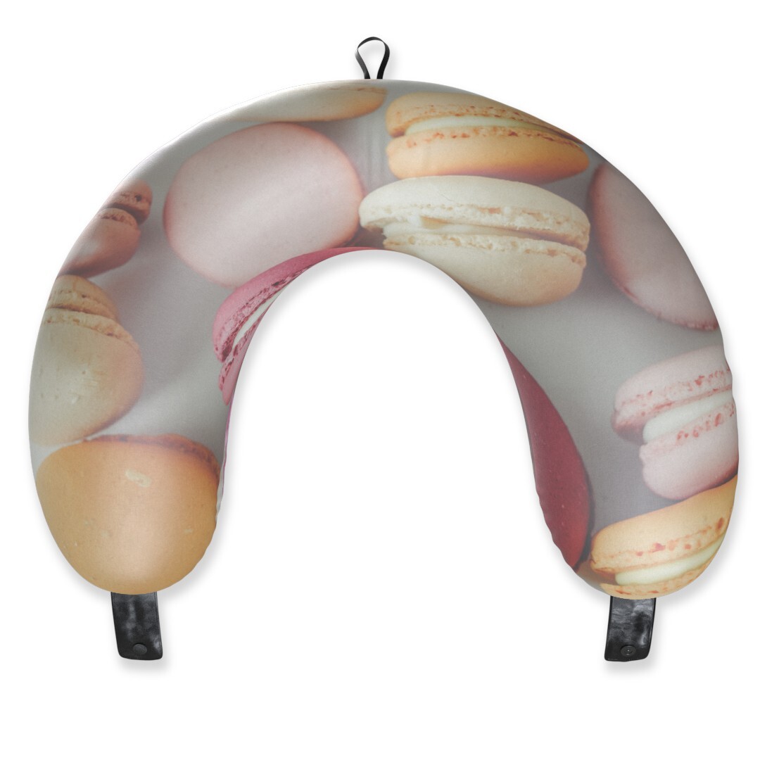 Custom photo travel neck pillow for comfortable birthday travel.