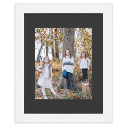 11x14 White Framed Print With Black Mat with Full Photo design