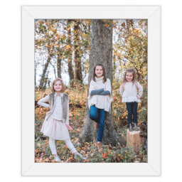 11x14 White Framed Print Without Mat with Full Photo design