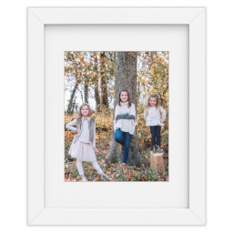 11x14 White Framed Print With White Mat with Full Photo design