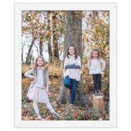 16x20 White Framed Print Without Mat with Full Photo design