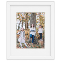 16x20 White Framed Print With White Mat with Full Photo design