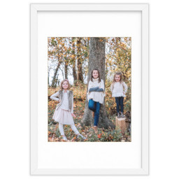 20x30 White Framed Print With White Mat with Full Photo design
