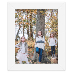 8x10 White Framed Print Without Mat with Full Photo design