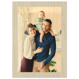 5x7 Wood Print - Natural Finish with Full Photo design