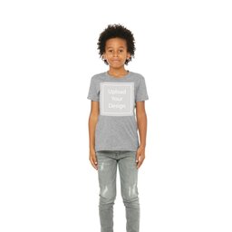 Youth Jersey T-Shirt - Athletic Heather, Size L with Create Your Own design