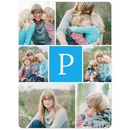 3x4 Photo Magnet with Cool Mosaic Monogram design