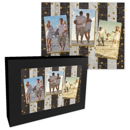 8x10 Premium Photo Puzzle With Gift Box (110-piece) with Gold Dots Collage design
