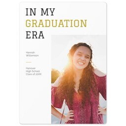 Custom magnet featuring graduation photo and text.