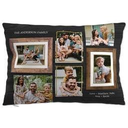 14x20 Throw Pillow with Christmas Collage Frame design