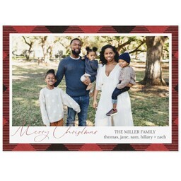 Same Day Magnet 5x7 with Simple Plaid design