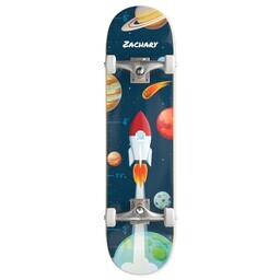Skateboard Complete Setup - 32"x7.75" with Blast Off Growth Chart Skateboard design