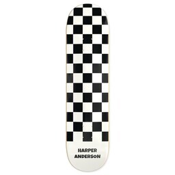 Skateboard Deck - 32"x7.75" with Checkered Grid Skateboard design