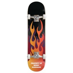 Skateboard Complete Setup - 32"x7.75" with Flame On Skateboard design