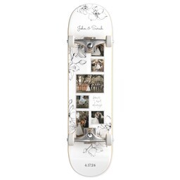 Skateboard Complete Setup - 32"x7.75" with Forever & Always Wedding design