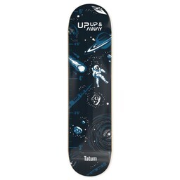 Skateboard Deck - 32"x7.75" with Outer Space Growth Chart Skateboard design