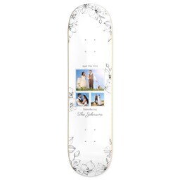 Skateboard Deck - 32"x7.75" with Wedding Guest Book Alternative design