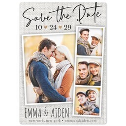 5x7 Photo Magnet with Photostrip Save the Date design