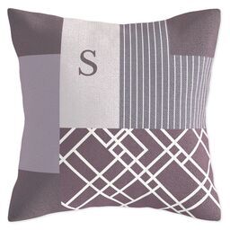 17x17 Tapestry Woven Pillow - Tonal with Geometric Shapes design