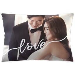 14x20 Throw Pillow with Love Overlay design