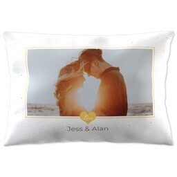 14x20 Throw Pillow with Love Yellow Heart design