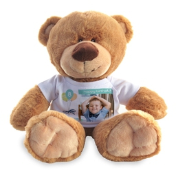 Photo Teddy Bear with Birthday Balloon design