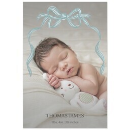 Same Day Magnet 4x6 with Baby Bow - Blue design