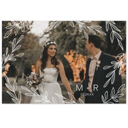 Same Day Magnet 4x6 with Framed in Foliage design