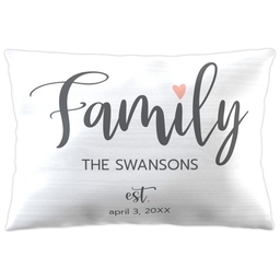 Outdoor Pillow 14"x20" with Heart of the Family design