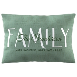 Outdoor Pillow 14"x20" with Our Family design