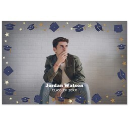 Same Day Magnet 4x6 with Stars and Caps design