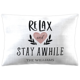 Outdoor Pillow 14"x20" with Stay Awhile design