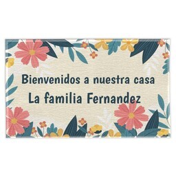 18"x30" Outdoor Area Rug with Floral Teal - Hispanic design