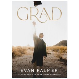 Same Day Magnet 5x7 with Shiny Golden Grad design