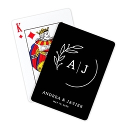 Photo Playing Cards with Botanical Monogram design
