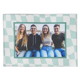 Fabric Placemat with Distorted Checkered design