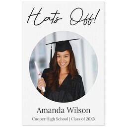 Same Day Magnet 4x6 with Hats Off Graduation design