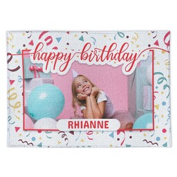 Fabric Placemat with HBD Confetti design