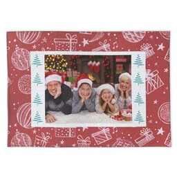 Fabric Placemat with Red Christmas design