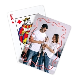 Photo Playing Cards with Red Star Frame design