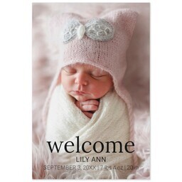 Same Day Magnet 4x6 with Welcome Baby design