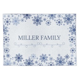 Fabric Placemat with White Christmas design